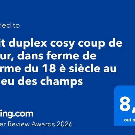 Apartmán Petit Duplex Cosy Coup De Coeur, Dans Ferme De Charme Du 18 E Siecle Au Milieu Des Champs
